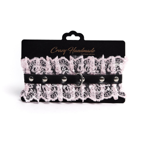 Ошейник "Crazy Handmade" розовое кружево